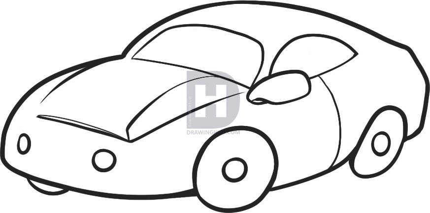 873x433 How To Draw A Car For Kids, Step - Drawing For Kids Images