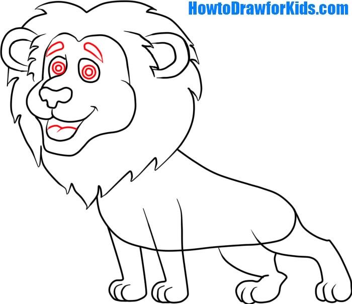 700x605 how to draw a lion for kids how to draw for kids - Drawing For Kids Images
