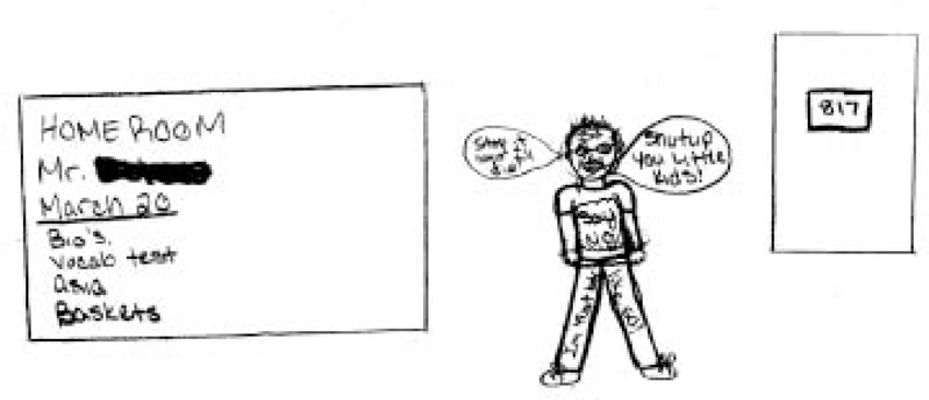 850x366 middle school student's drawing of a teacher directed classroom - Drawing For Middle School Students