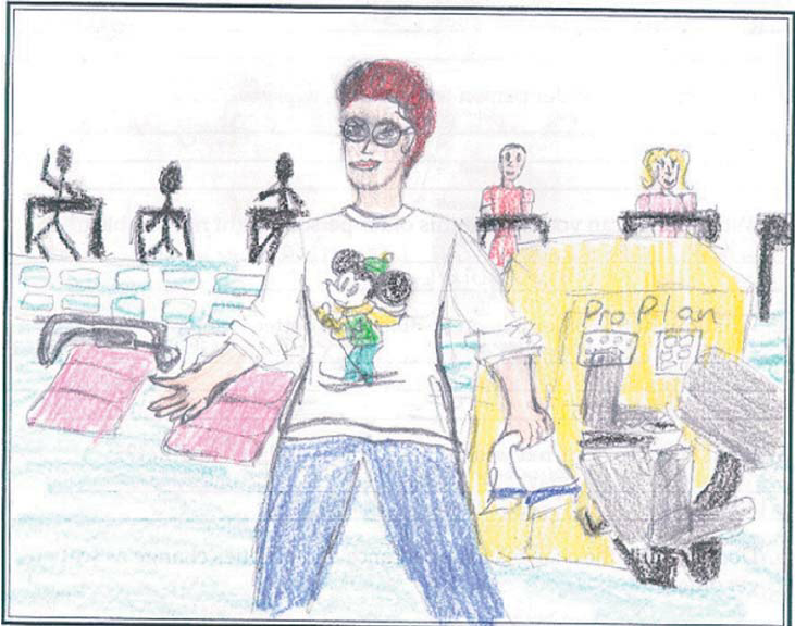 731x576 positive drawing of an older woman the middle school student who - Drawing For Middle School Students