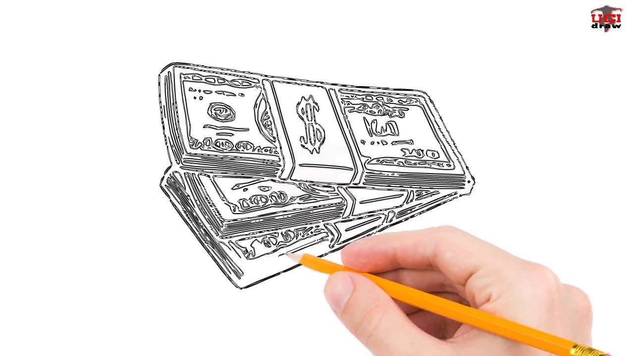 1280x720 How To Draw Money Step - Drawing For Money