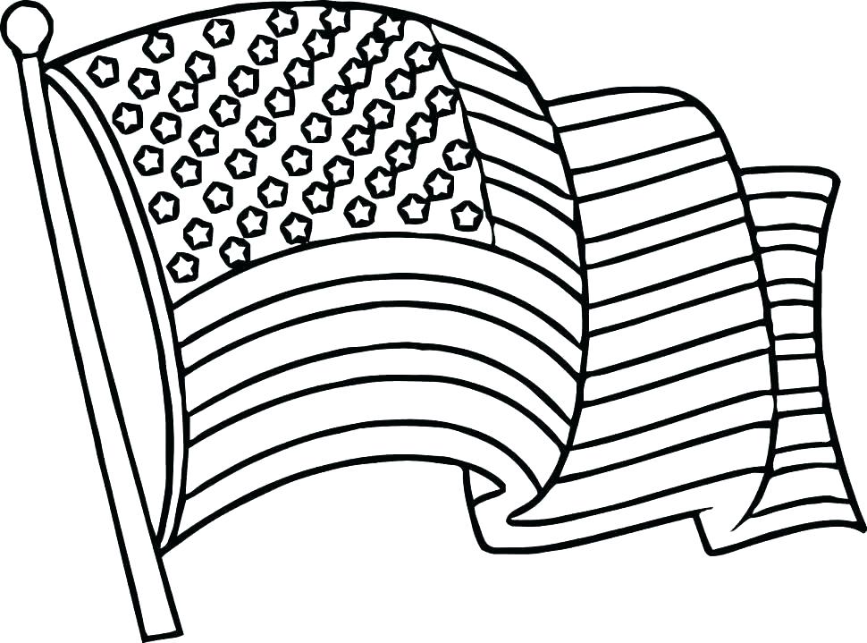 970x719 American Flag Coloring Pictures - Drawing For Toddlers Online