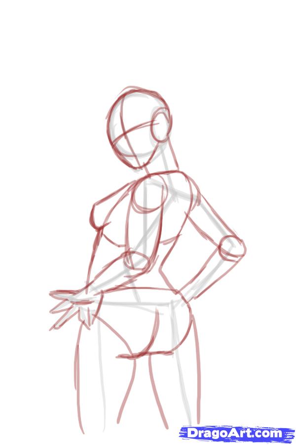 600x900 How To Draw Women, Step - Drawing For Women