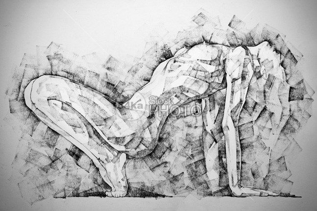 647x431 Woman Glamour Pose Art Drawing - Drawing For Women