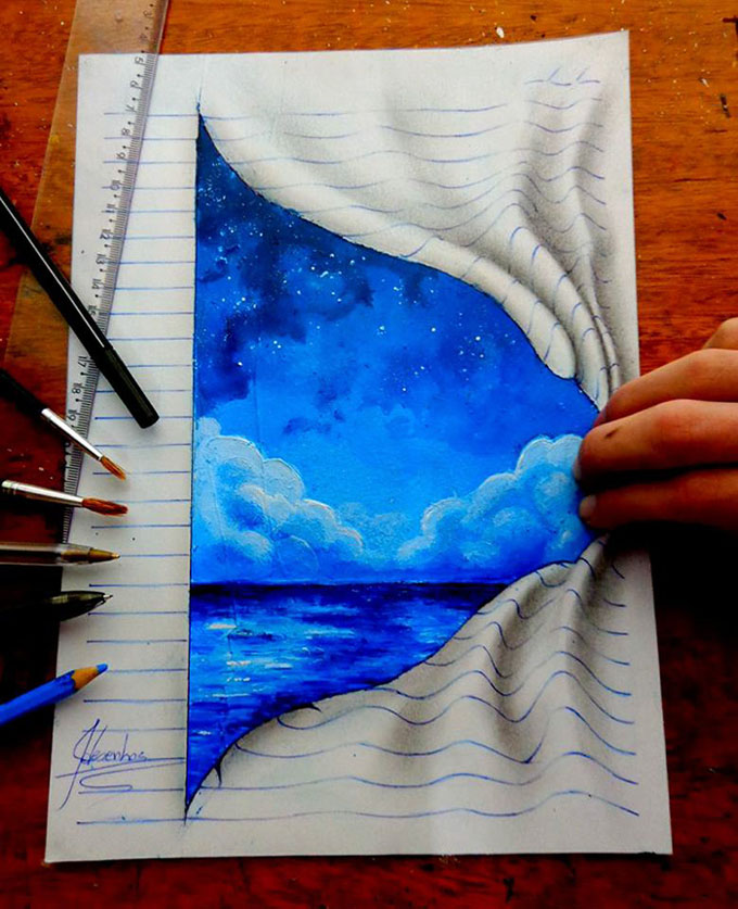680x837 this self taught teenager draws mind bending art with regular - Drawing For You
