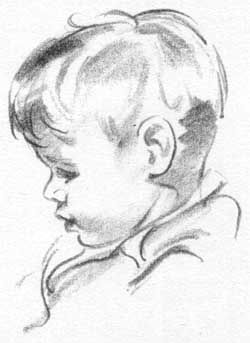 250x343 How To Draw A Portait Of A Young Boy Draw Children Drawing - Drawing For Young Children