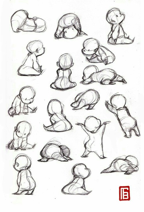 500x733 How To Draw Young Children On We Heart It - Drawing For Young Children