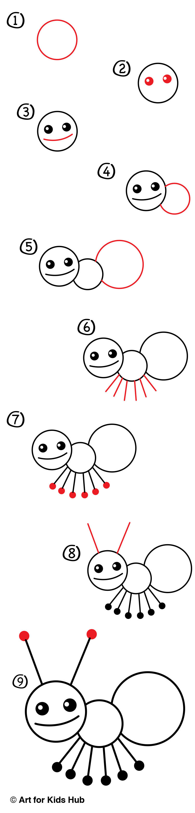 750x3121 How To Draw An Ant For Young Artists - Drawing For Young Kids