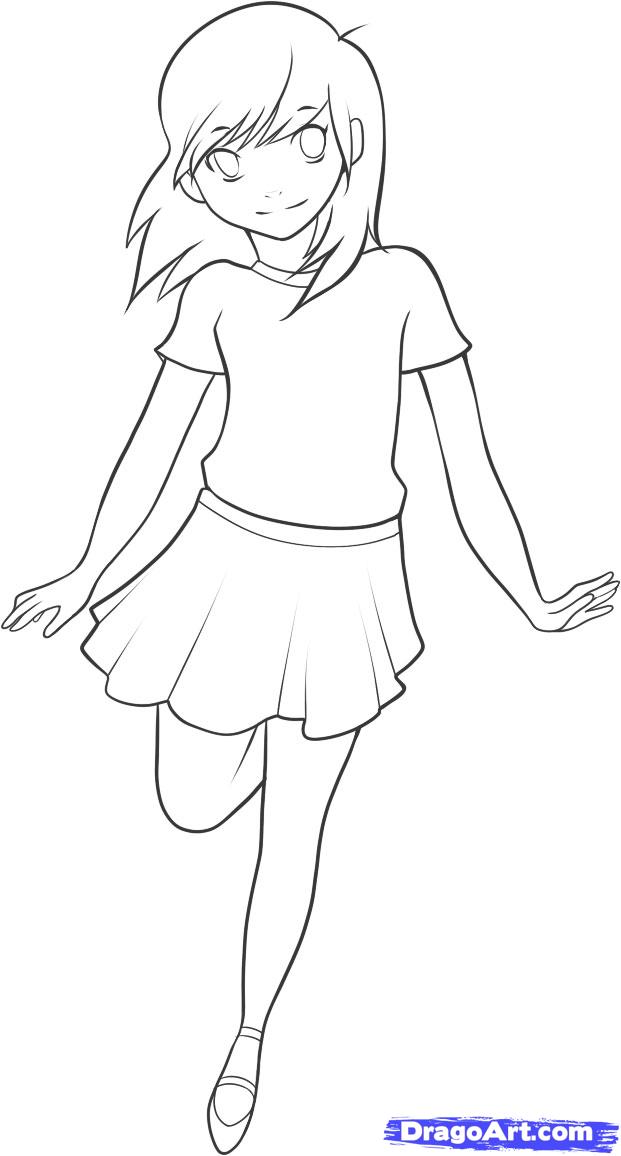 621x1156 How To Draw An Anime Kid, Step - Drawing For Young Kids