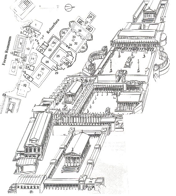 570x635 Rome Imperial Fora - Drawing Forum