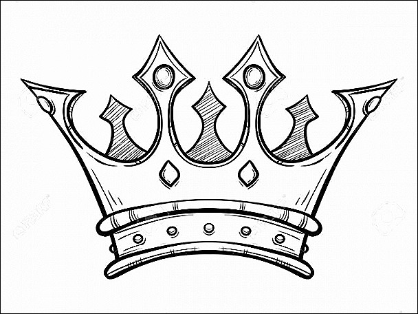 608x456 drawings of princess crowns download king crown coloring pages - Drawing Free Download