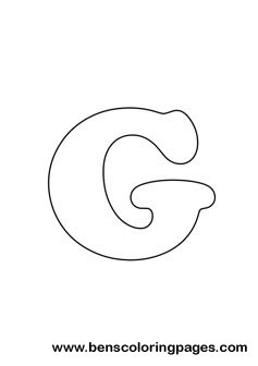 237x336 Free Letter G Coloring Page - Drawing G