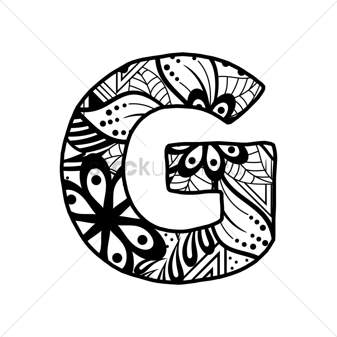 1300x1300 Letter G Vector Image - Drawing G