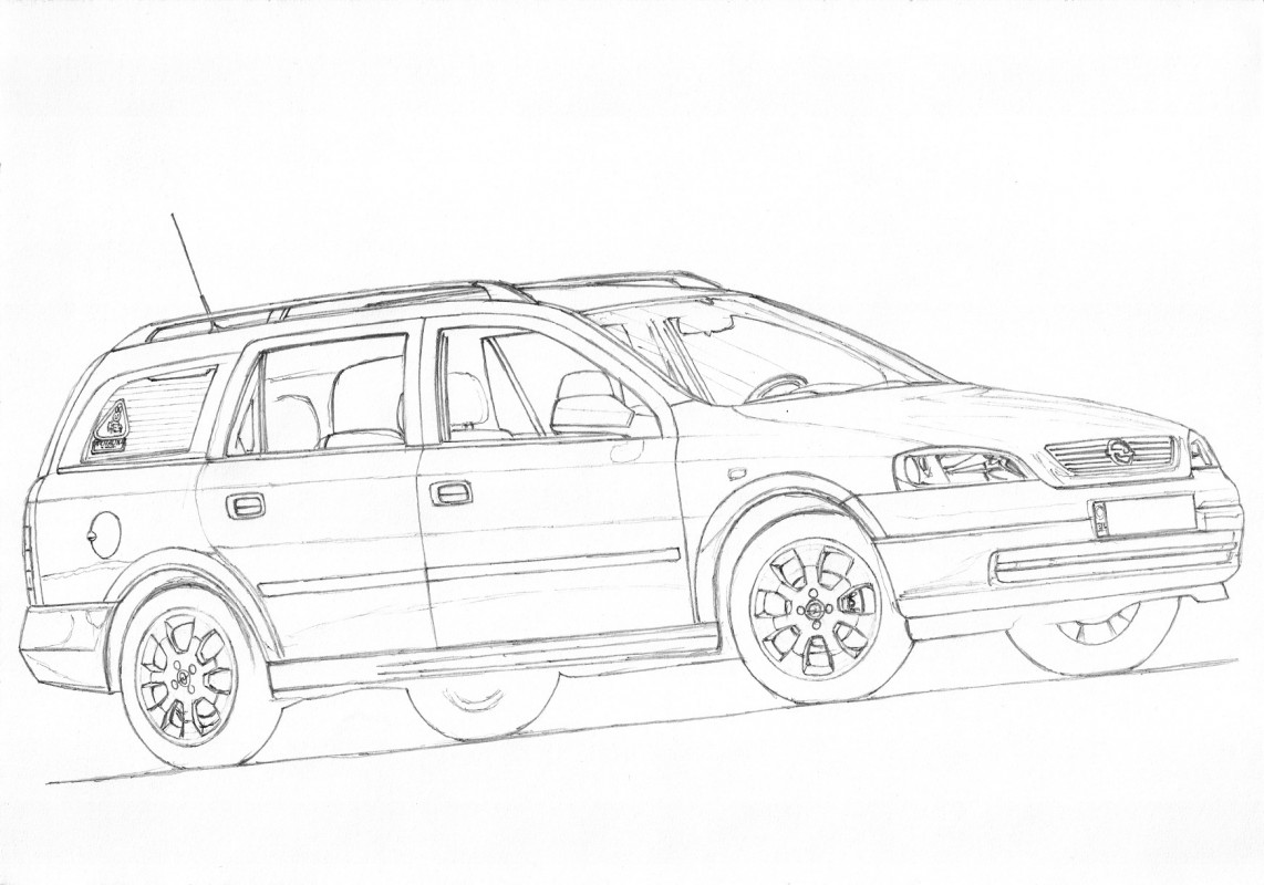 1142x800 opel astra g caravan tobado - Drawing G