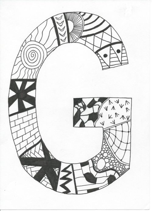 500x692 zentangle zentangle art! easy drawings anyone can do! - Drawing G