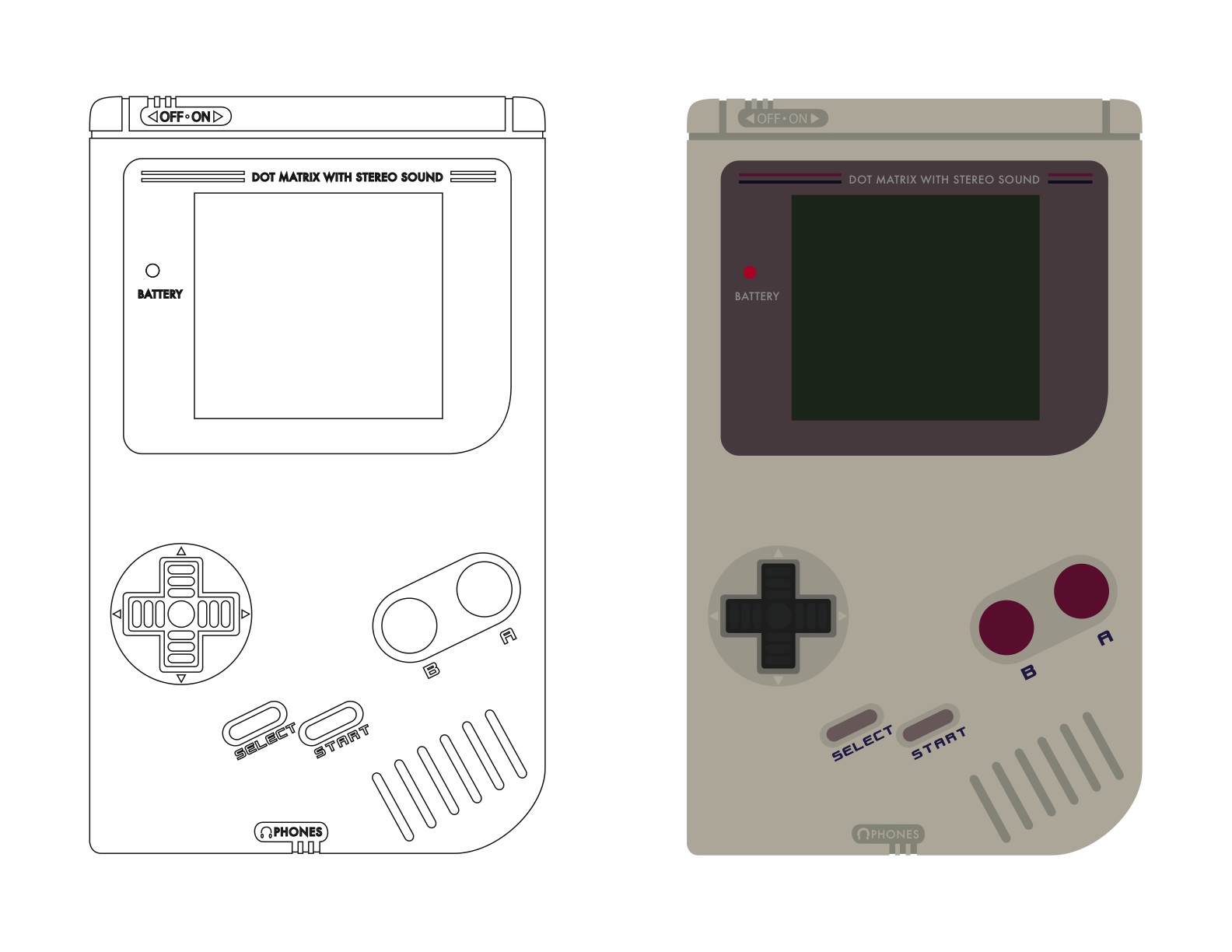 1584x1224 Nintendo Gameboy Vector Illustrations On Behance - Drawing Games For Boy