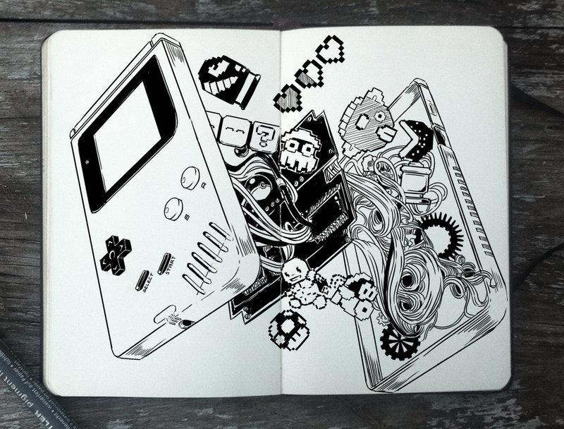 800x608 Artist Draws A Sketch For Every Day Of The Escapist - Drawing Games For Boy