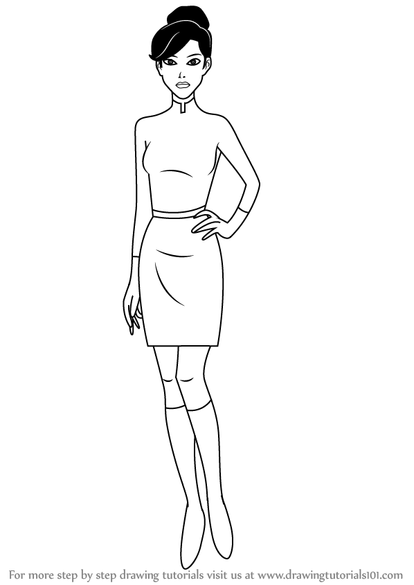 598x844 learn how to draw dr rebecca holiday from generator rex - Drawing Generator