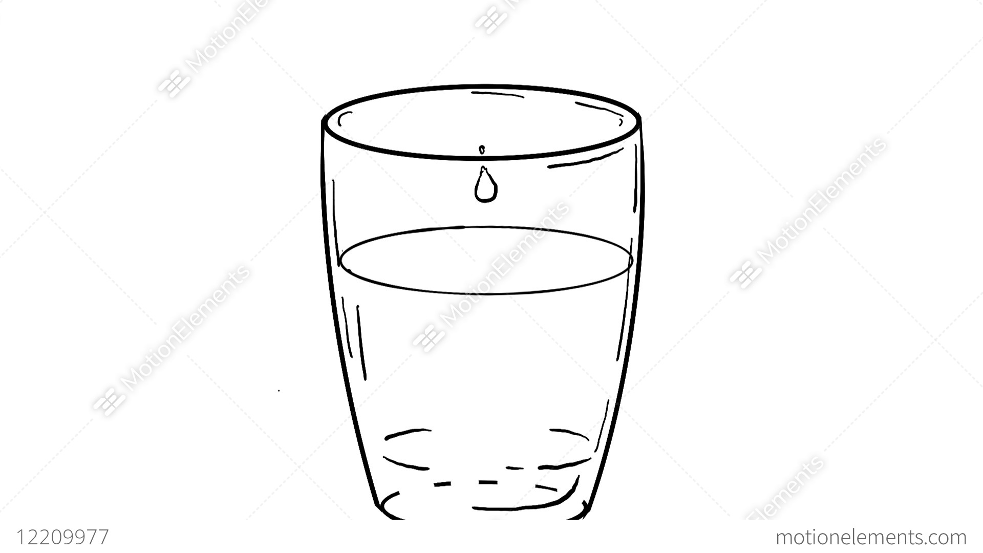 1920x1080 Drop Of Water Dripping On Glass Drawing Animation Stock - Drawing Glass