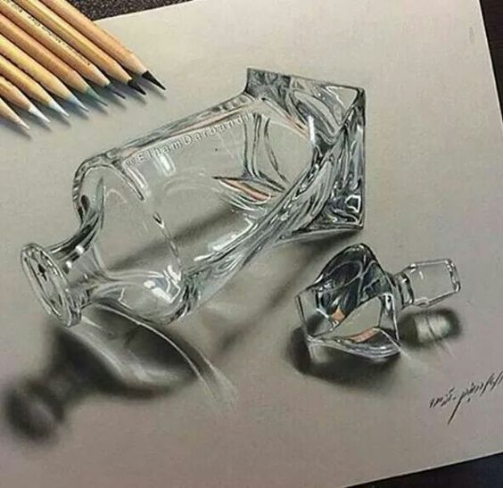 564x547 How To Draw Glass And Transparent Objects Learn More - Drawing Glass