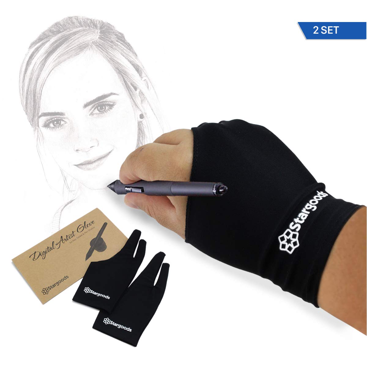 1200x1200 digital artist glove for graphic drawing tablet, anti - Drawing Glove