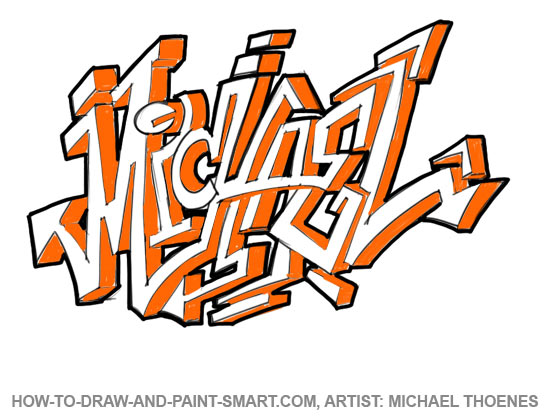 550x416 How To Draw Graffiti Letters - Drawing Graffiti Letters