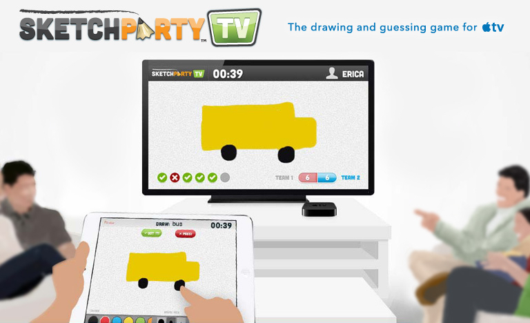 768x468 Sketchparty Tv The Fun, Fast Drawing And Guessing Game For Apple - Drawing Guessing Game