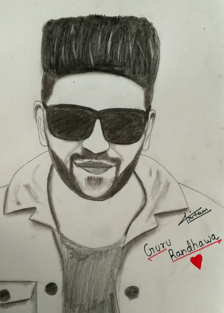 774x1080 guru randhawa pencil sketch - Drawing Guru