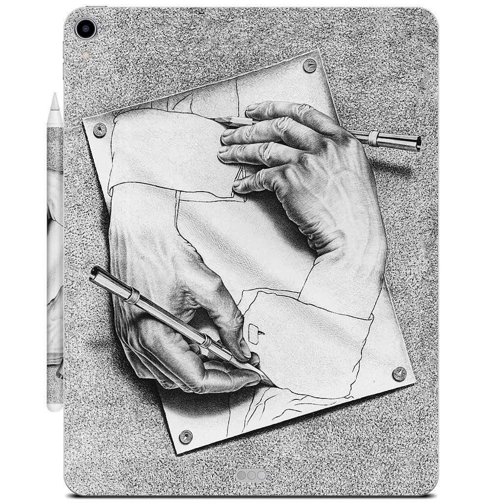 1024x1024 Drawing Hands Ipad Skin - Drawing Hands Escher