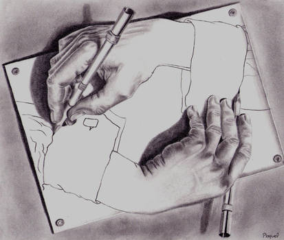 413x350 escher's drawing hands - Drawing Hands Escher