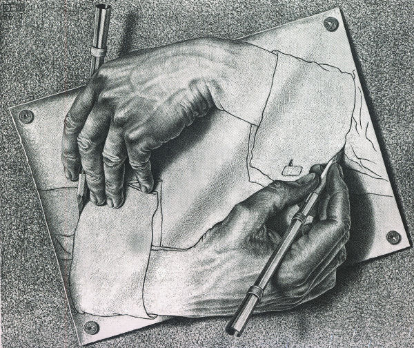 600x504 escher drawing hands jigsaw puzzle - Drawing Hands Escher