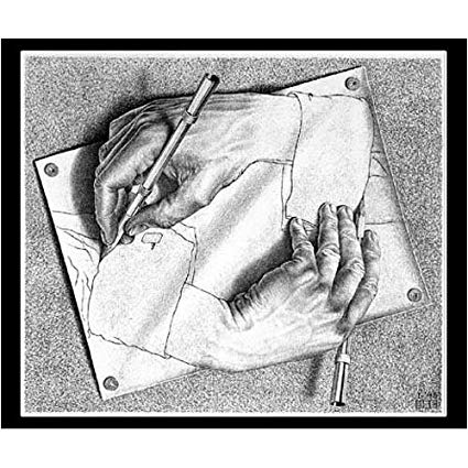 425x425 Drawing Hands M C Escher Dutch Artist Mousepad Arts - Drawing Hands Escher