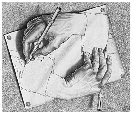 425x366 m c escher - Drawing Hands Escher
