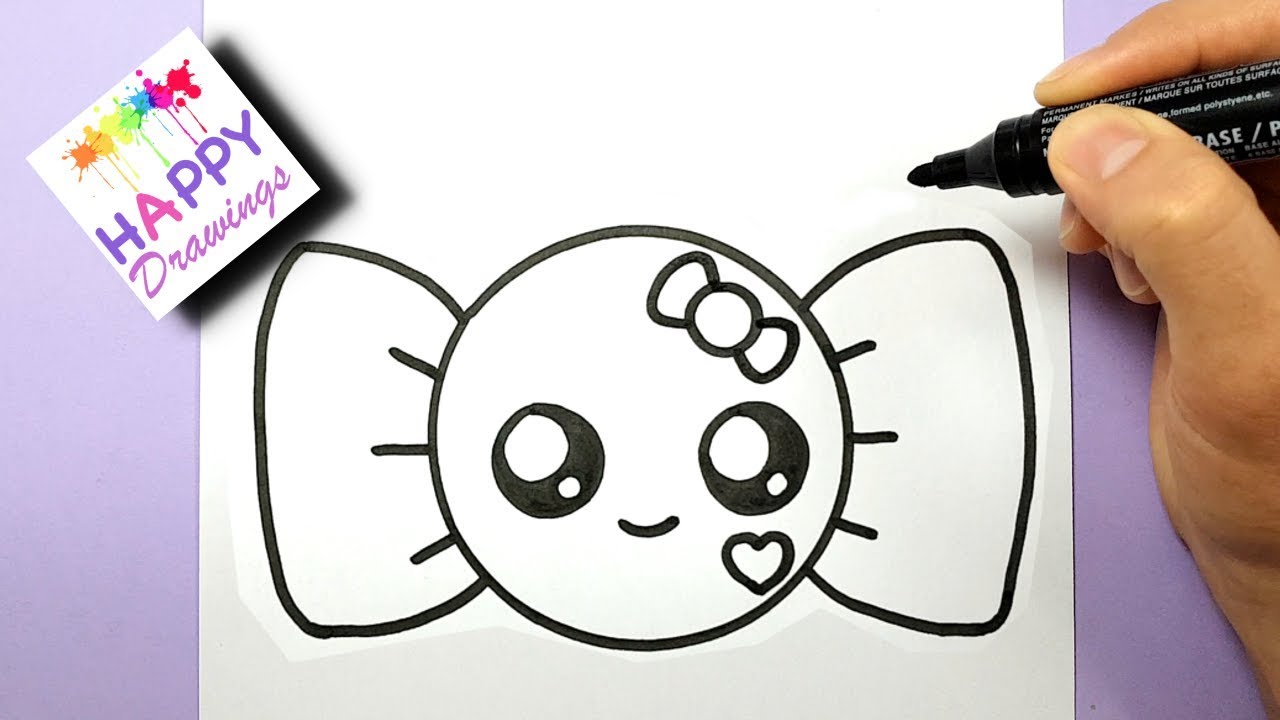 1280x720 How To Draw A Cute Candy Easy Step - Drawing Happy