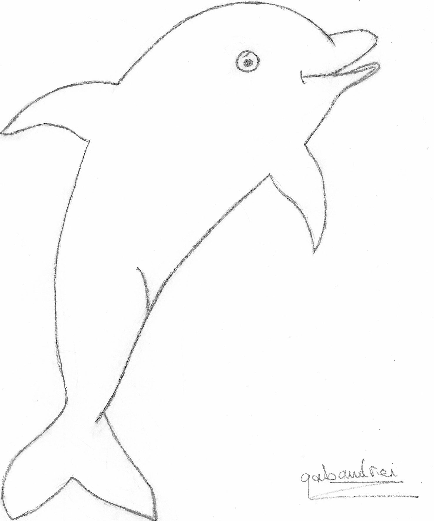 1476x1774 Happy Dolphin - Drawing Happy