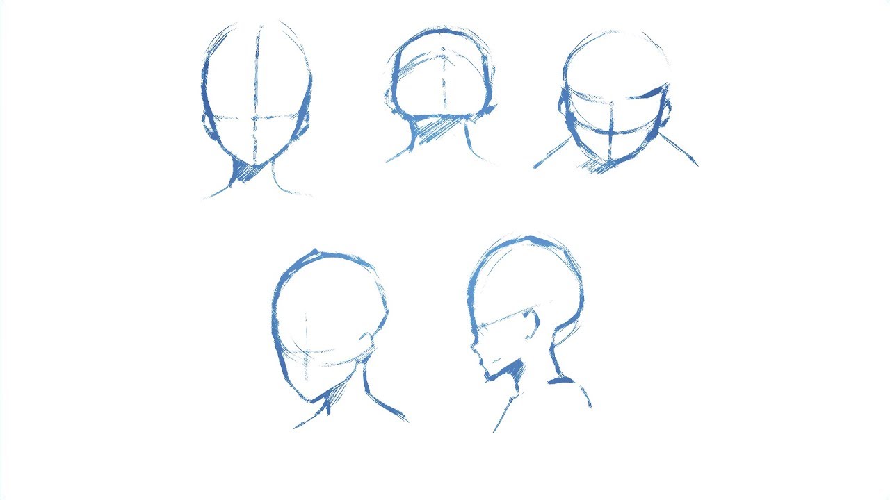 1280x720 how to draw heads from different angles drawing tutorial - Drawing Head Angles