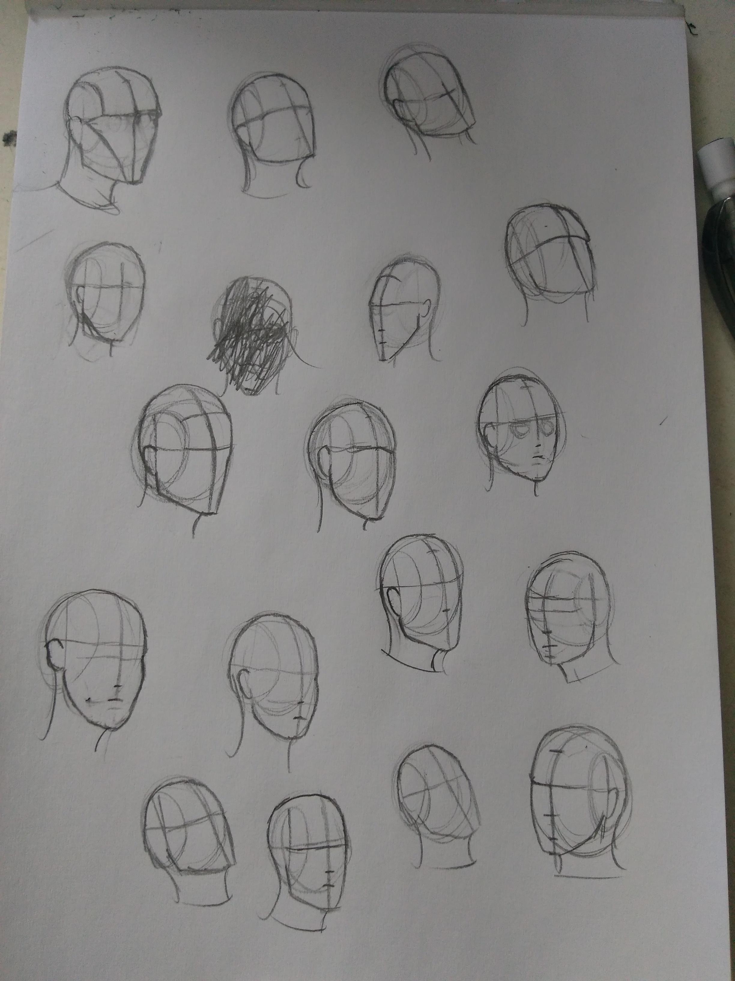 Drawing Head Angles At PaintingValley.com | Explore Collection Of ...