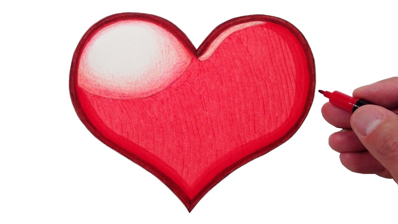 1280x720 How To Draw A Pretty Heart - Drawing Heart