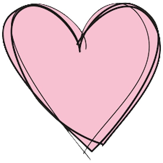 550x550 Pink Drawing Heart Posters - Drawing Heart