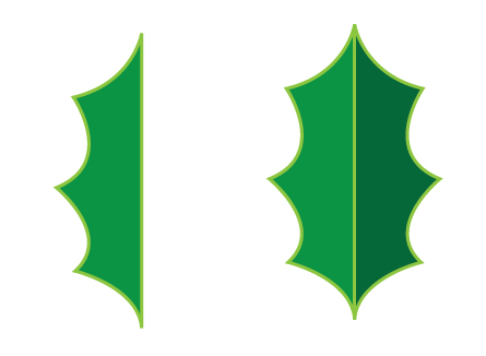 445x326 Create Winter Festival Brushes In Illustrator Cs - Drawing Holly Leaves And Berries