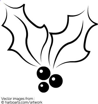 335x355 download christmas holly leaves and berries - Drawing Holly Leaves And Berries