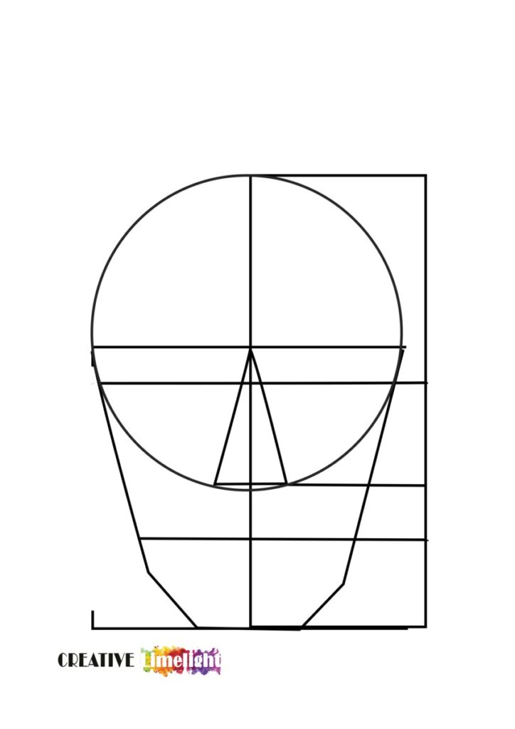 724x1024 How To Draw Head For Beginners - Drawing Horizontal Line