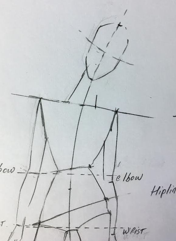579x795 How To Draw A Fashion Figure In A Few Simple Steps Step - Drawing Horizontal Line