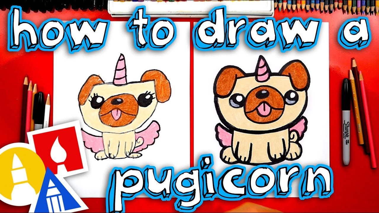 1280x720 How To Draw A Unipug Pugicorn Unicorn Pug - Drawing Hub