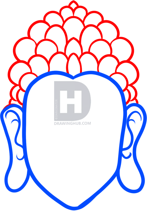 500x720 How To Draw Buddha Easy, Step - Drawing Hub