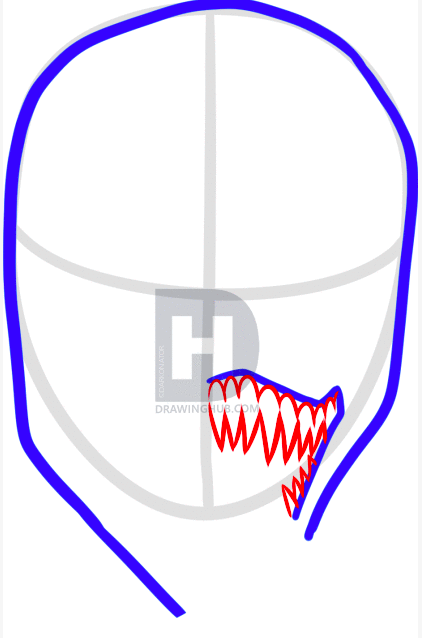 Как нарисовать зубы венома