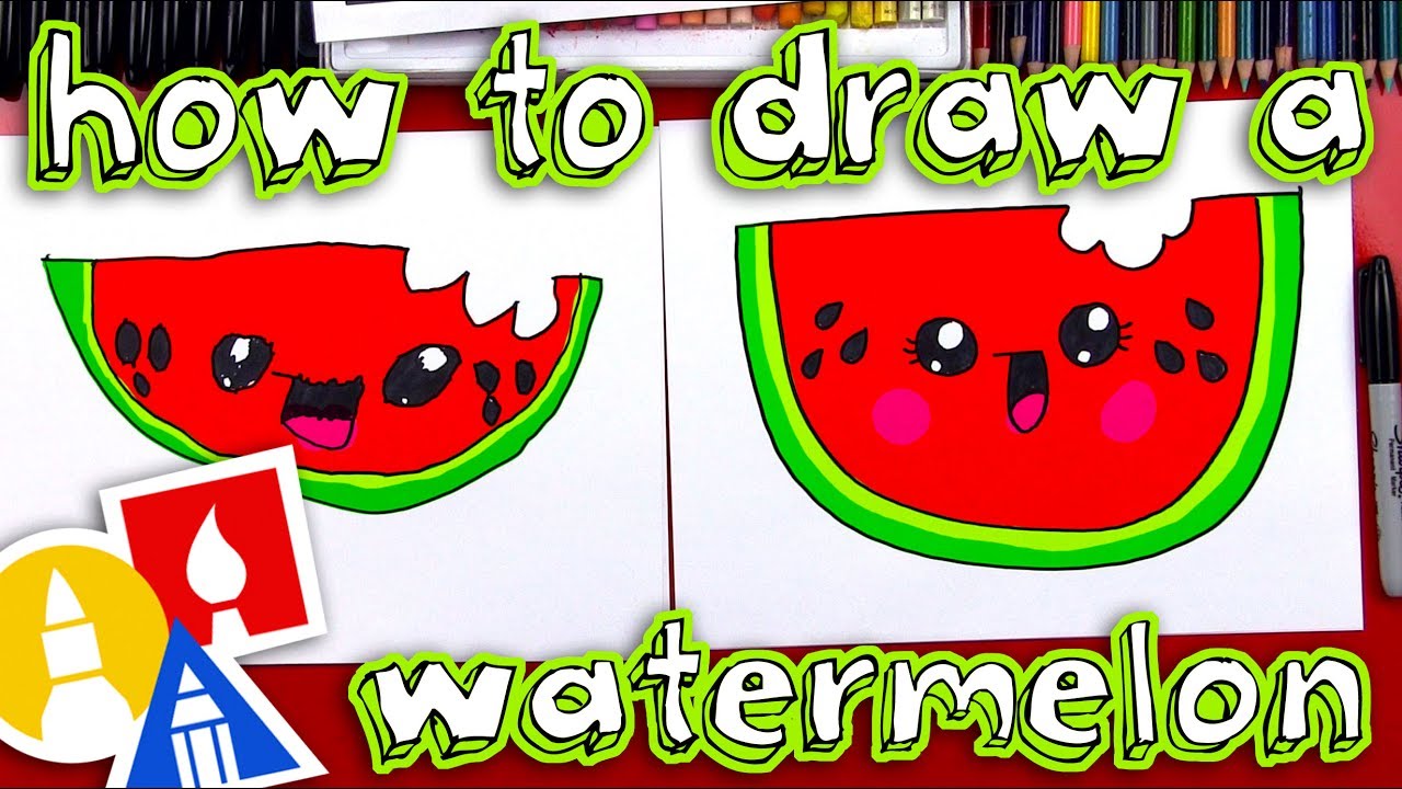 1280x720 How To Draw A Cartoon Watermelon - Drawing Hub