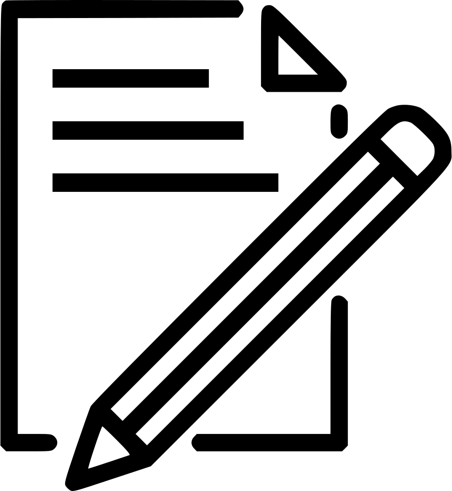 902x980 Document Paper Write Pencil Pen Drawing Png Icon Free Download - Drawing Icon