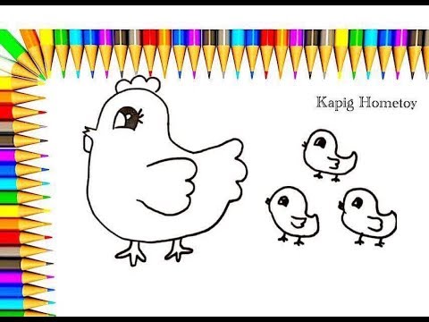 480x360 Drawing Chicken Idea For Years Old Kids How To Draw Picture - Drawing Ideas For 9 Year Olds