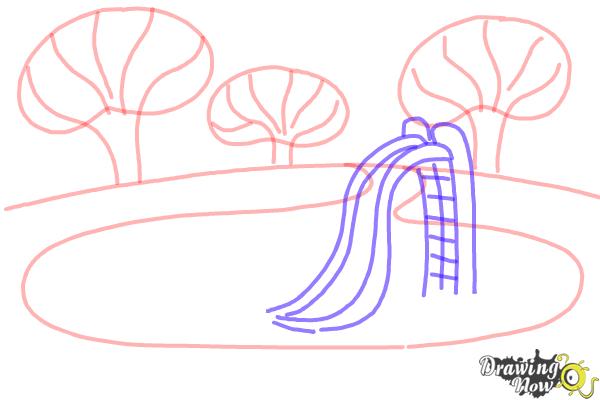 600x400 How To Draw Kids Playing In A Playground - Drawing Images For Kids